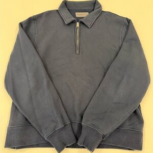 Men's Abercrombie Navy Half-Zip Sweater